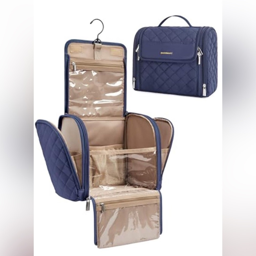 Hanging Makeup Bag Travel Toiletry Organizer Cosmetic Case Brush Holder